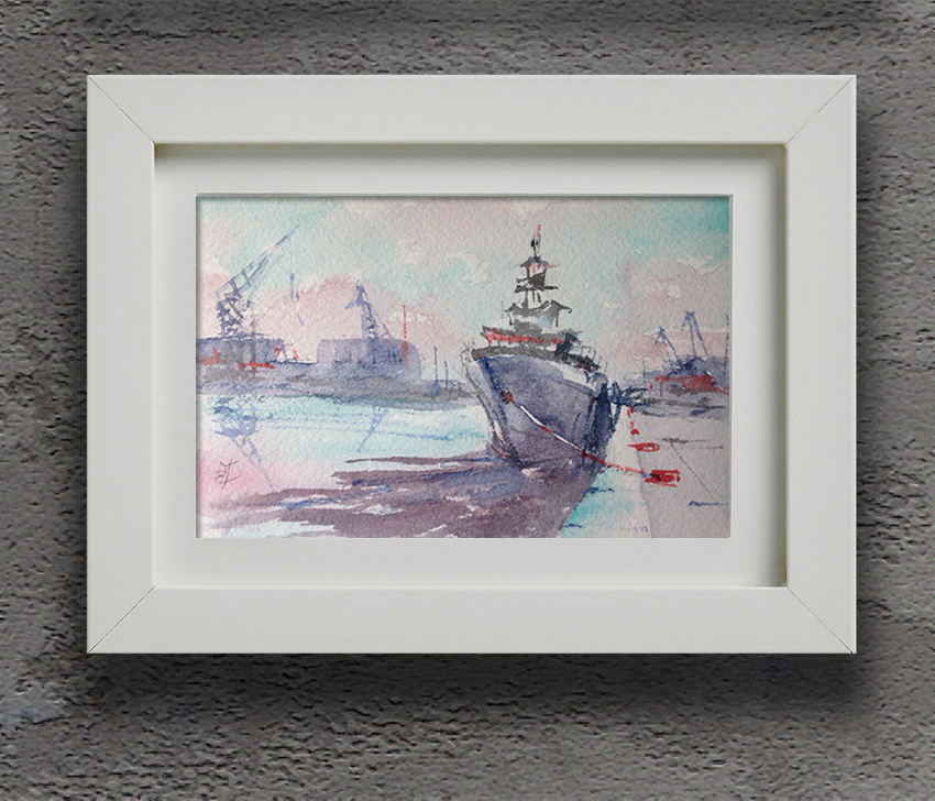 Painting in the interior: Ship