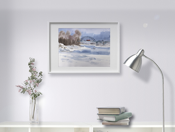 Painting in the interior: The Thaw - Artwork by Ekaterina Gubina