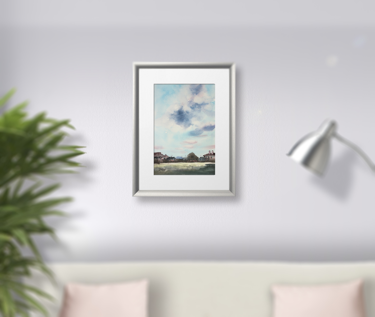 Painting in the interior: Summer landscape - Artwork by Ekaterina Gubina