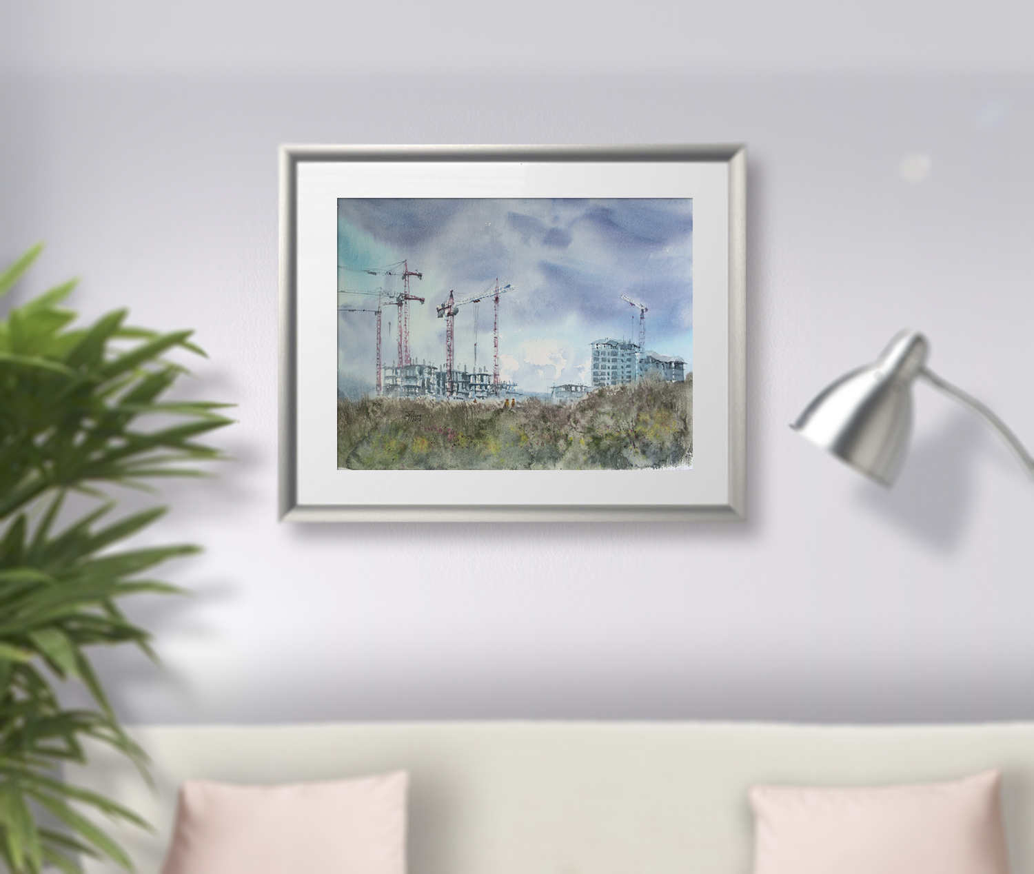 Painting in the interior: Landscape