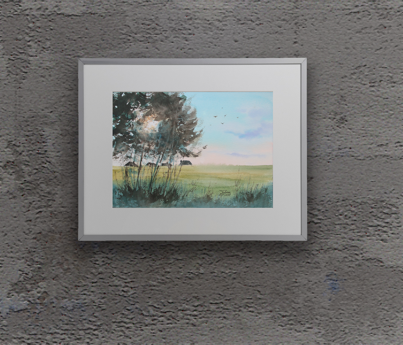 Painting in the interior: Spring Landscape