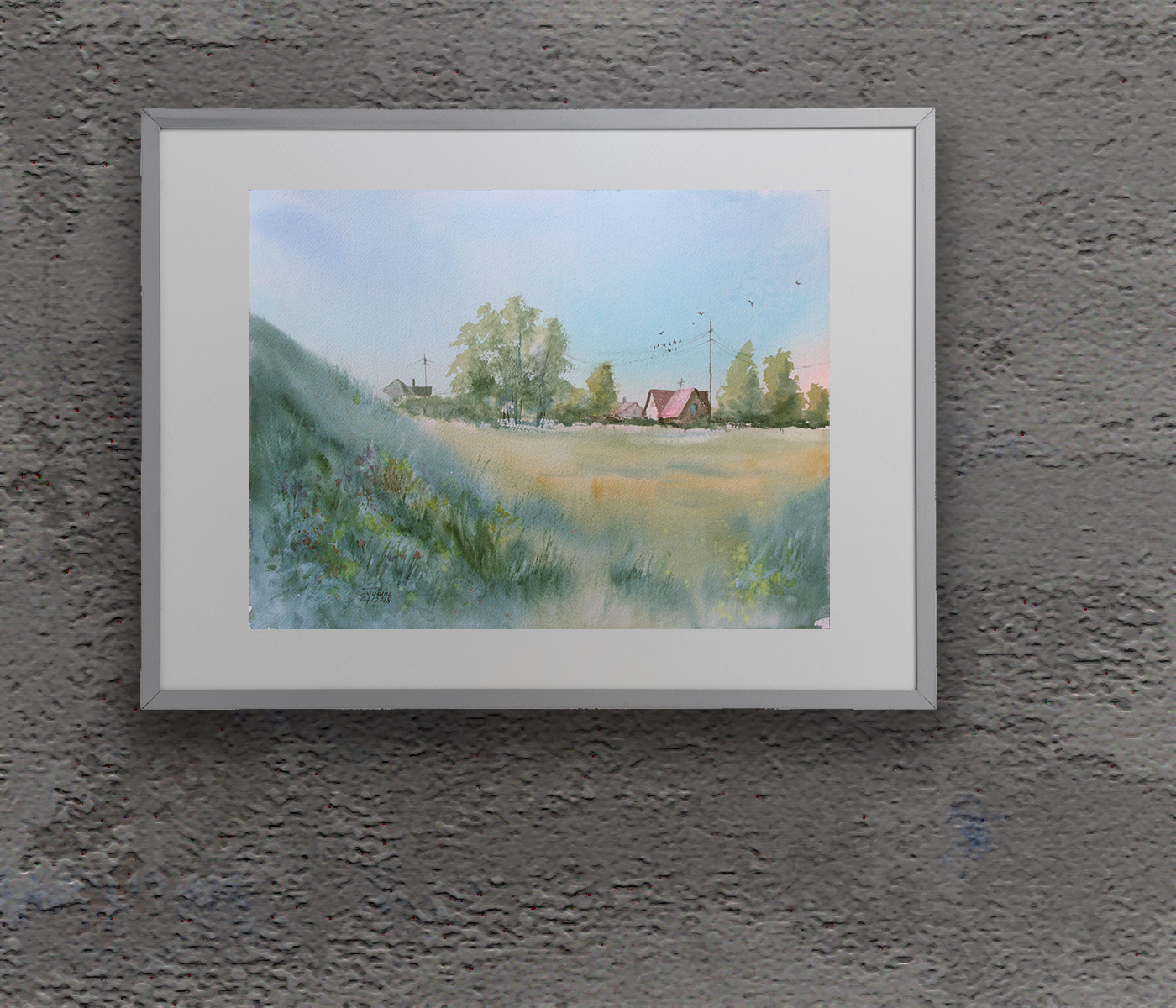 Painting in the interior: Clear day - Landscape