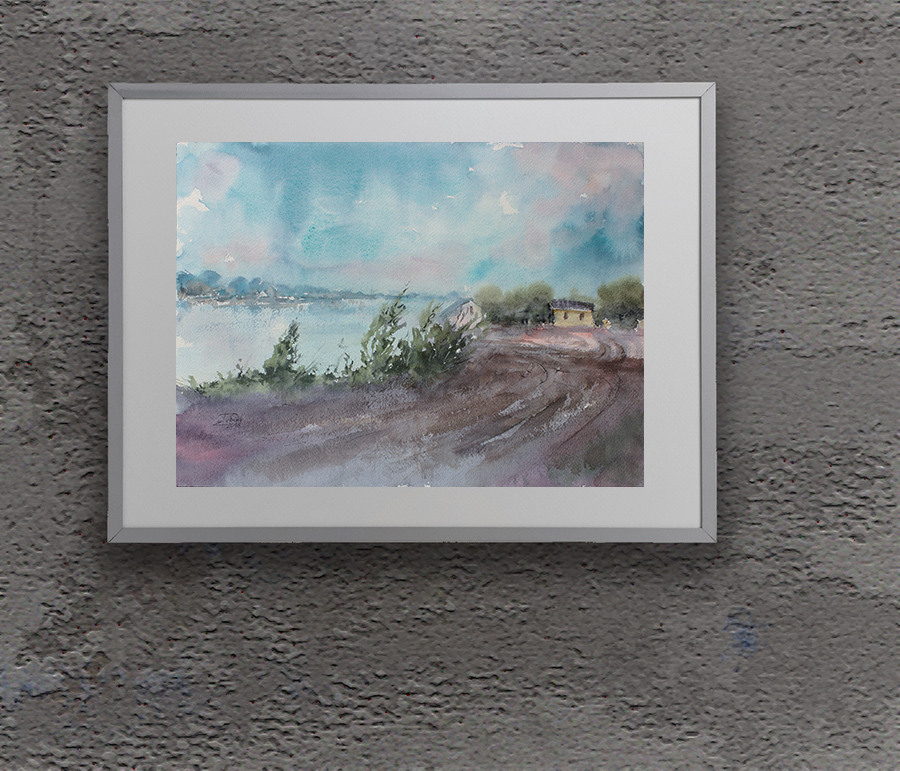 Painting in the interior: The Road - Artwork by Ekaterina Gubina