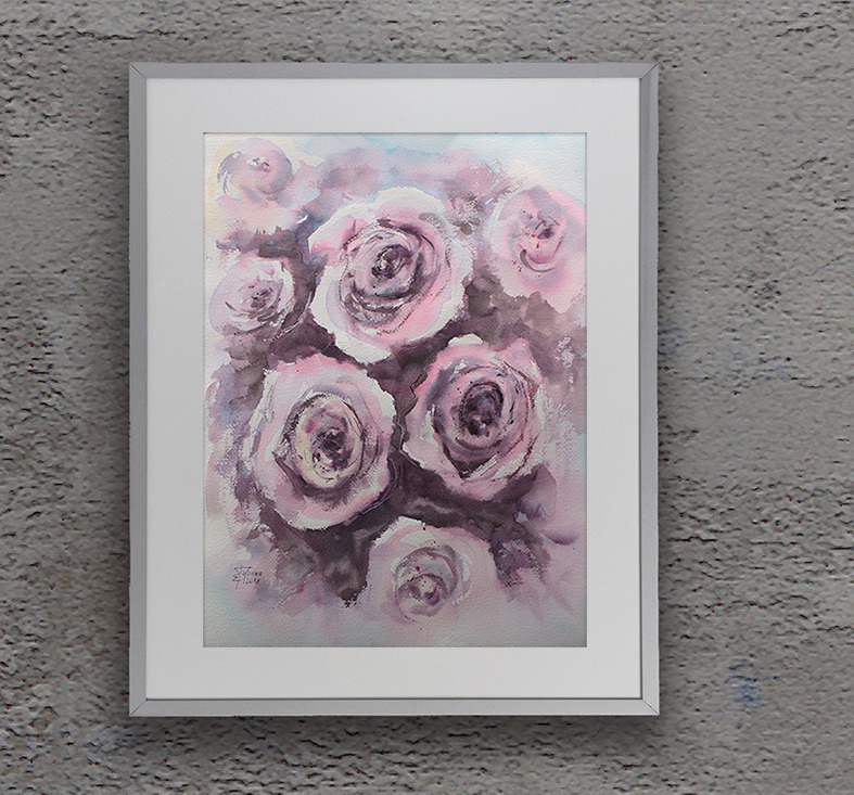 Painting in the interior: Peonies #2