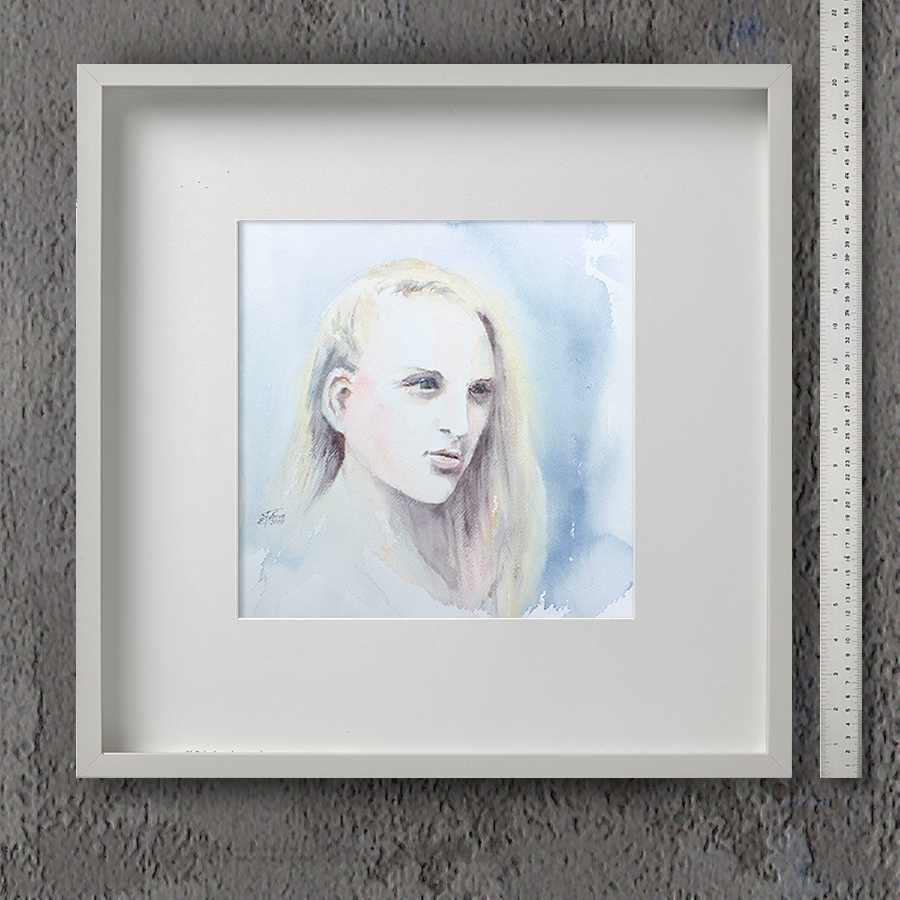 Painting in the interior: Portrait