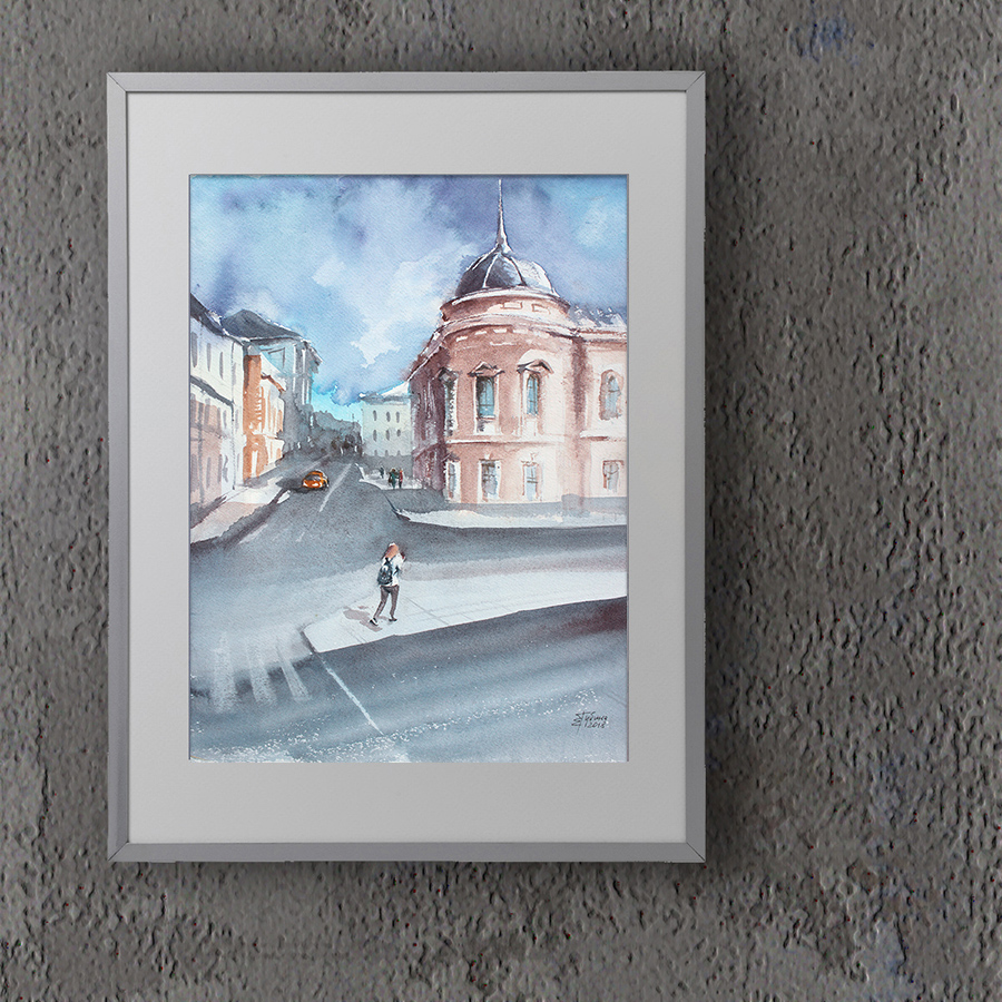 Painting in the interior: Cityscape