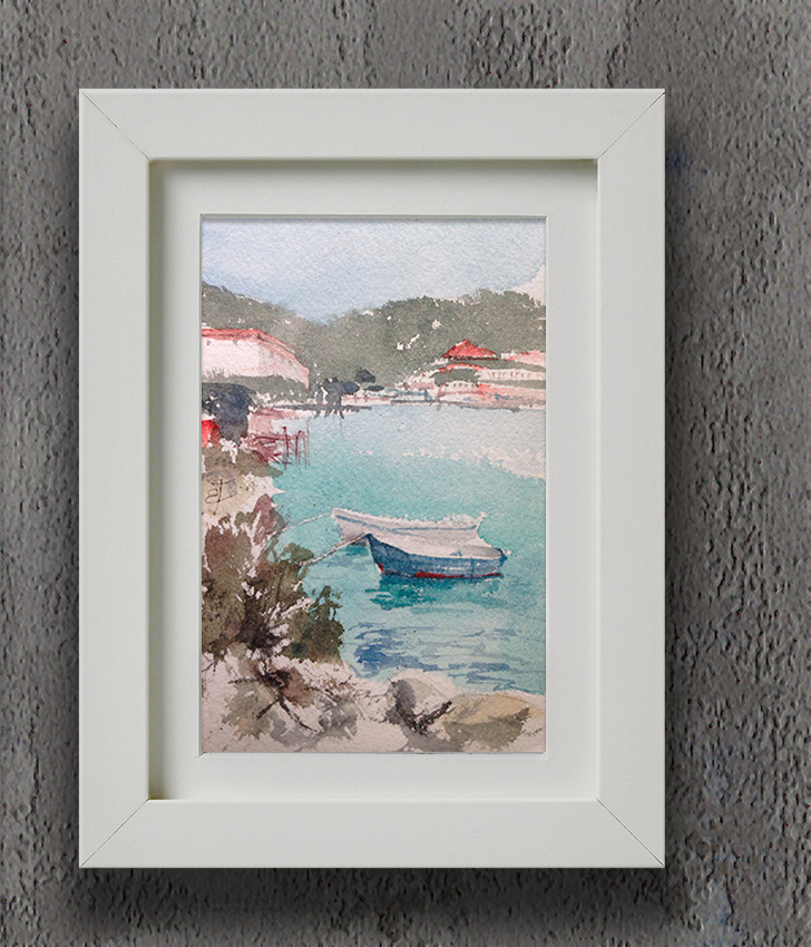 Painting in the interior: Seaside, miniature