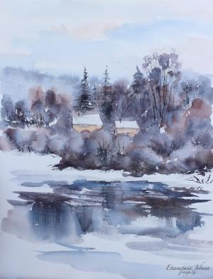 Watercolor: Winter Day