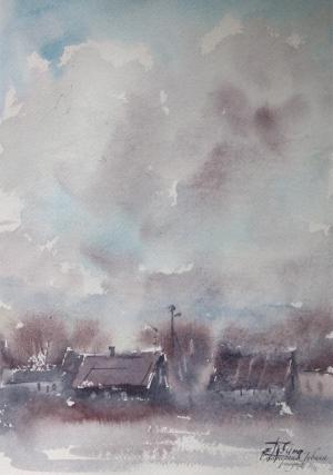 Watercolor: Cloudy day