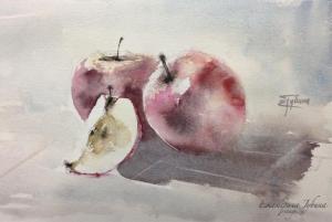Watercolor: Apples