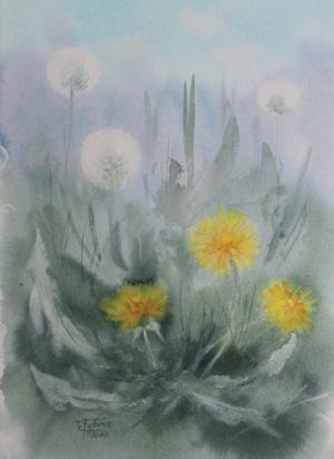 Watercolor: Dandelions